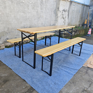 Di động gấp bia bằng gỗ Bảng với sắt chân cho sự ổn định bền đồ nội thất ngoài trời dễ dàng vận chuyển cho sân sử dụng - Product Image 5