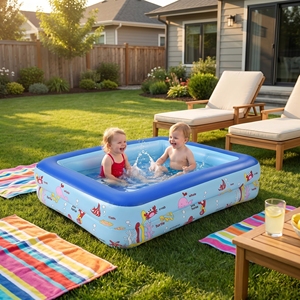 Piscina Inflable Rectangular para Niños, de PVC, Resistente y Ecológica, Ligera y Portátil para el Hogar, Marca Marazual - Product Image 1