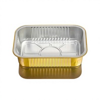 Contenants en aluminium jetables à paroi lisse avec couvercle en aluminium, qualité alimentaire, recyclables, capacité 750 ml, vente en gros usine