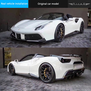 Faldón lateral para labios delanteros y traseros, kit de cuerpo de fibra de carbono envolvente, pequeño, adecuado para Ferrari 488GTB modificado <span class=keywords><strong>Novitec</strong></span> - Product Image 5