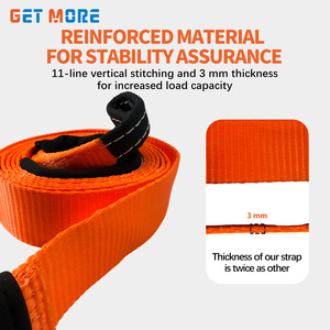 拖车带重型拖车绳 <span class=keywords><strong>3</strong></span> 英寸 x 30 英尺 30000 磅救援带，带 2 件 <span class=keywords><strong>3</strong></span>/4 英寸 D 形环卸扣 - Product Image 5