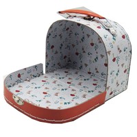 Boîte à souvenirs pour bébé mignonne, mini valise en carton pour enfants, cosmétiques pour filles, finition brillante, gaufrage, fermeture magnétique