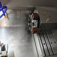 Tournage CNC TCK6340S Mini – Tour à banc incliné 2+2 axes avec services de fraisage et usinage, outil électrique, axe Y, mandrin à pinces, tour à frein