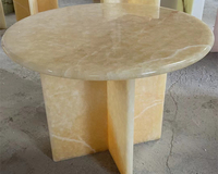 Natürlicher Luxus stein Pink Jade Marmor Onyx Esstisch Couch tisch Onyx Side Table