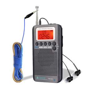 Radio numérique portable à fréquence large AM/FM avec antenne télescopique externe et prise casque pour extérieur - Product Image 1