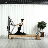 Reformer de Pilates de Alta Gama con Torre, Estructura de Madera de Roble, 35 mm, Entrenamiento de Fuerza Central, Reformer de Pilates con Medio Trapecio
