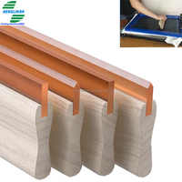 Espátula de Goma con Mango de Madera para Serigrafía