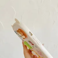 Nouveau dessin animé mignon fille Animal étui de téléphone pour iPhone 13 12 11Por Max 7 8 Plus XS XR objectif étui tout compris