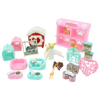 Ensemble de jouets éducatifs pour enfants en plastique ABS écologique personnalisé, figurines de chats/chiens/hamsters/lapins, pour les enfants de 5 à 14 ans et plus, jeu d'imitation coloré