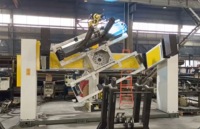 Positionneur de soudage robuste de type H à double axe, avec têtes et étriers rotatifs, pour l'automatisation de la soudure robotisée