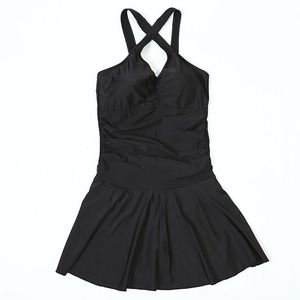 Maillot de bain une pièce à col en V pour femmes, avec jupe, maillot de bain conservateur pour la natation et les sports nautiques - Product Image 5