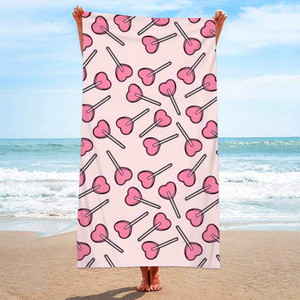 Serviette de plage en microfibre imprimée numérique personnalisée, serviette de plage avec logo, design gratuit, grande serviette de plage personnalisée à séchage rapide et sans sable/ - Product Image 3