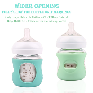 Manchons en silicone anti-casse pour biberons en verre naturel <span class=keywords><strong>Avent</strong></span> Sacs isothermes pour la sécurité du bébé - Product Image 4