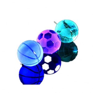 Promotion Crystal Glass LED Light Gift Soccer Volleyball Earth <b>Keychain</b> Bag Pendants Customization Logo Light Ball <b>Keychain</b> - Product Image 2