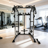 Rack de musculation multifonctionnel tout-en-un et machine fonctionnelle pour salle de sport à domicile, machine Smith