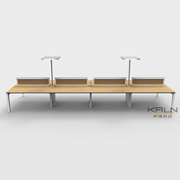 2025 usine personnalisation certification matériel ordinateur portable bureau cabine vert bureau poste de travail pour 8 personnes personnalisé