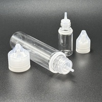 Flacon compte-gouttes à jus transparent en plastique PET CR V2 V3 10ml 30ml 50ml 60ml 100ml 120ml avec bouchon inviolable et pointe à vis