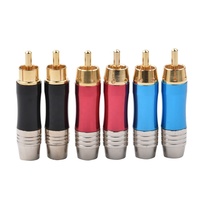 Borne de connexion double plaquée or à vis rouge et noir pour enceintes, amplificateurs et câblage d'équipements audio DIY - Vente en gros