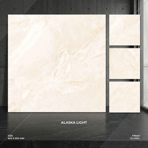 Azulejos de Porcelana con Aspecto de Mármol Blanco Carrara de 600x600 mm, 10 mm de Grosor, Diseño Moderno, Azulejos Pulidos y Esmaltados, Fábrica de Foshan, China - Product Image 2