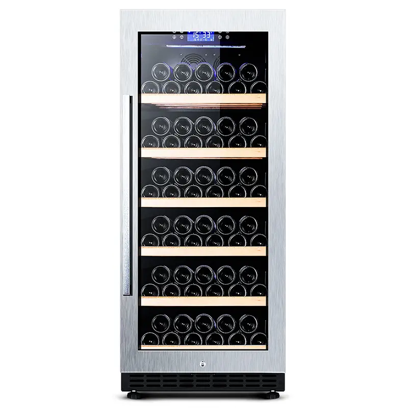 VANACE Mini Bar Refrigerator 6 37 155 Bottles Fridge Mirror Door Frame Dual Zone Built-in Wine Cooler