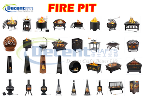 Brasero d'extérieur contemporain en fer noir de forme sphérique avec poignées latérales pour les marchés européen et américain - Product Image 3