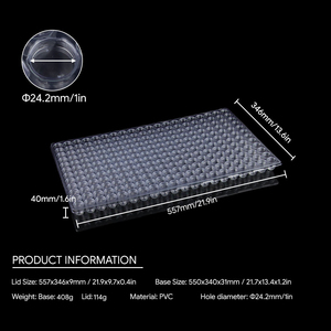 High-Transparency PVC Material Recycled Materials 240-Hole Small Insect Tray Customization Top Bottom Lid Design Transparent - Product Image 2