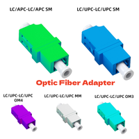 Adaptador de Fibra Óptica LC Simplex LC/PC Monomodo SMF, Conector Compatible con SX, Acoplador de Fibra Óptica