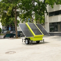 7m-9m Hohe Solar-Lichttürme Industrielle Tragbare Kleine Mobile Beleuchtungstürme mit Drahtlosen CCTV-Kameras