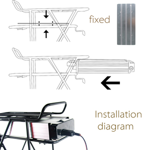 Batterie au lithium-ion pour vélo électrique à porte-bagages arrière <span class=keywords><strong>36V</strong></span> 13Ah 48V <span class=keywords><strong>20Ah</strong></span> 52V 15Ah 40A 30A <span class=keywords><strong>BMS</strong></span> pour moteur central Bafang 750w 1000w 1500w - Product Image 4