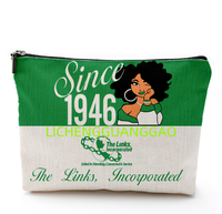 Sac de Maquillage TOP LADIES of DISTINCTION TLOD pour Sororité, Trousse de Maquillage, Cadeaux de Sororité, Pochette Zippée, Sac Cosmétique pour Sœur d'Esprit