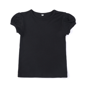 2026 Boutique <span class=keywords><strong>maglietta</strong></span> personalizzata con maniche a sbuffo in cotone 100% bianco t-Shirt estive da bambina t-Shirt - Product Image 3