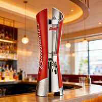 Distributeur de Boissons Portable 3L avec Logo Personnalisé et Tube à Glace pour Bar, Fête, Restaurant - Vente en Gros