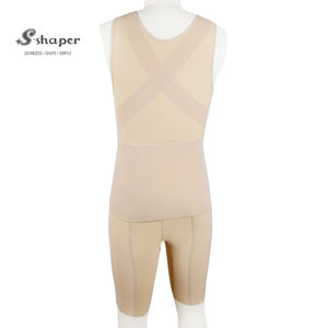 S-SHAPER colombien post-chirurgie Shapewear pour hommes Body de compression avec soutien zippé Shapers chirurgicaux de transfert de graisse - Product Image 4