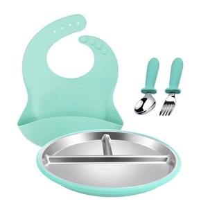 Portable <b>Kids</b> Dinner Plate and Utensil <b>Set</b> Manual Driven Baby Food Training <b>Tool</b> - Product Image 6