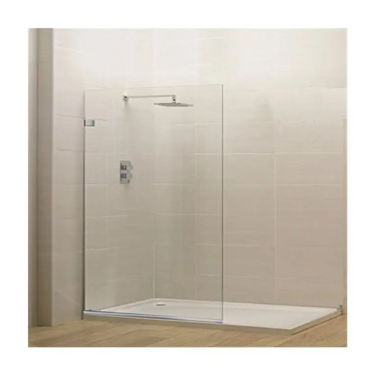 Low Price Tempered Glass Simple Bathroom Shower Screen with Certificate