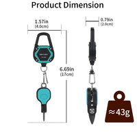 Coupe-ligne de pêche rétractable en métal, portable, étanche, accessoire de pêche promotionnel, avec clip sécurisé pour une coupe rapide