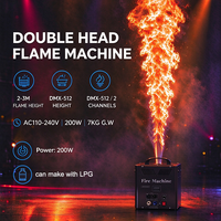 Igracelite 200W DMX512 Machine à flamme double tête pour scène, hauteur de flamme 3m, compatible GPL, contrôle manuel 2 canaux