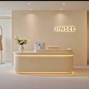Mostrador de Recepción Estético con Luz LED Blanca para Punto de Venta y Recepción Comercial - Product Image 2