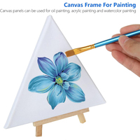 Vases vierges extensibles en Triangle pour peinture d'artiste, 15 20 30cm, vente en gros, 3 pièces