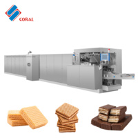 Machine automatique de fabrication de biscuits en gaufrettes Ligne de production de gaufres en gaufres Prix de l'équipement de boulangerie Machine à biscuits en gaufrettes