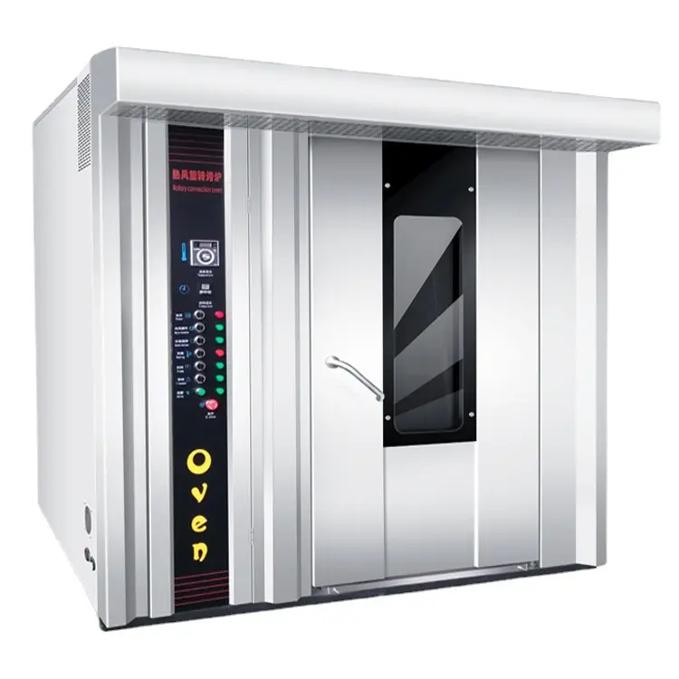 Forno automático rotativo a gás para padaria com preço de fábrica com display digital para vendas quentes