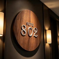 Plaque de porte personnalisée en acier inoxydable avec numéro de maison 3D, résistante à l'eau, décoration moderne pour hôtel, villa, entrée