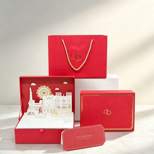 Boîte cadeau en carton magnétique en forme de livre avec ruban, logo personnalisé, Saint-Valentin, <span class=keywords><strong>Paris</strong></span>, boîte cadeau créative culturelle - Product Image 2