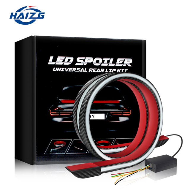 HAIZG Universal Car Tail Light Ip67 Brake Reverse DRL Decoration Lights 120cm RGB Led Strip Turn Signal Truck Led Tail Lights