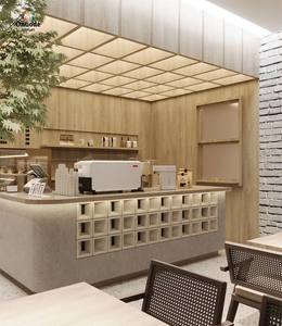 ตู้โชว์แสดงสินค้าแบบเคาน์เตอร์กาแฟสแตนเลสแบบรีไซเคิลเป็นมิตรกับสิ่งแวดล้อม |   การออกแบบเคาน์เตอร์ร้านกาแฟสมัยใหม่ |   แบบครบวงจร - Product Image 1