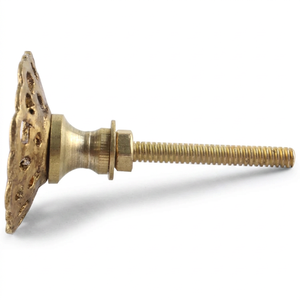 AK Brass Flower Metal Cabinet Knob Gold Antique Finish High Quality <b>Wardrobe</b> Drawer Furniture Handle Decorative <b>Hardware</b> - Product Image 5