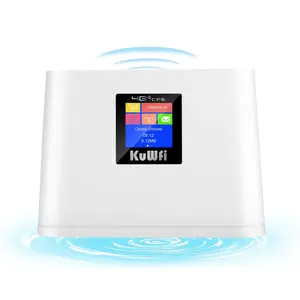 شحن سريع KuWFi our Mbps LAN port بطاقة sim جهاز توجيه lte مكبر صوت مودم منزلي غير مقفل 4g nc