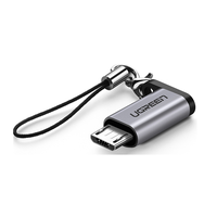 UGREEN Adaptador Micro USB a Tipo C Hembra a Micro USB Macho Conector de conversión Soporte de carga y sincronización de datos