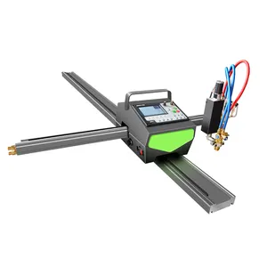 mini Portable Low-cost Gantry Plasma Cnc Machine Built In Shapes Library Metal Art Craft Water Chiller Torch Height Control