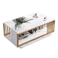 Table basse multifonctionnelle double couche moderne et élégante pour salon, usage domestique, petit appartement, à poser au sol